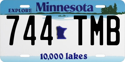 MN license plate 744TMB