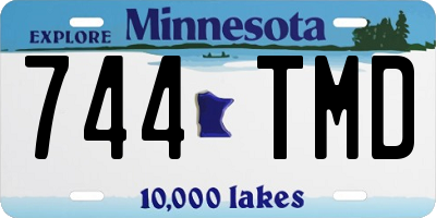 MN license plate 744TMD