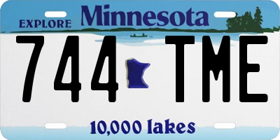 MN license plate 744TME