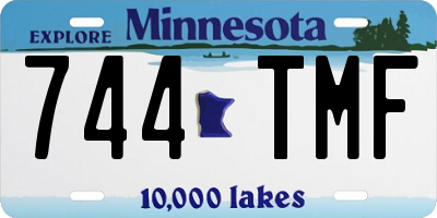 MN license plate 744TMF