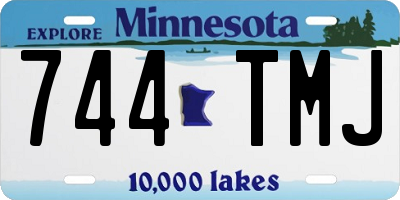 MN license plate 744TMJ