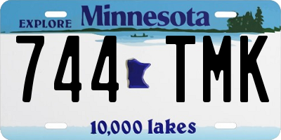 MN license plate 744TMK
