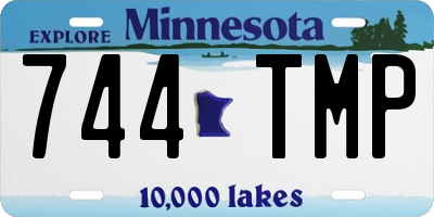 MN license plate 744TMP