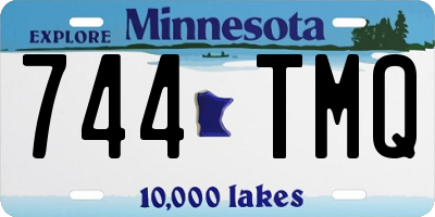 MN license plate 744TMQ