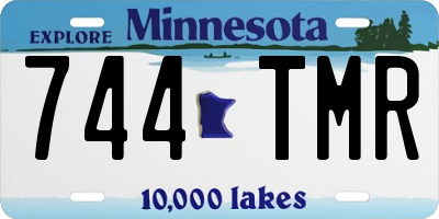 MN license plate 744TMR