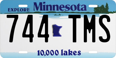 MN license plate 744TMS
