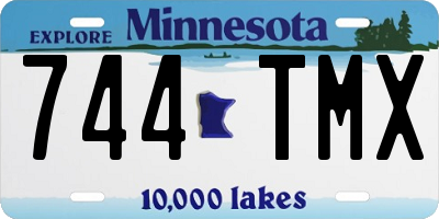 MN license plate 744TMX