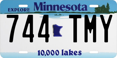 MN license plate 744TMY