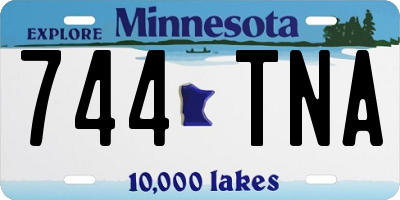 MN license plate 744TNA