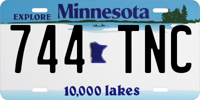 MN license plate 744TNC