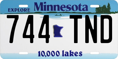 MN license plate 744TND