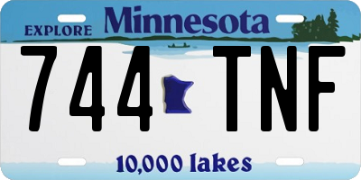 MN license plate 744TNF