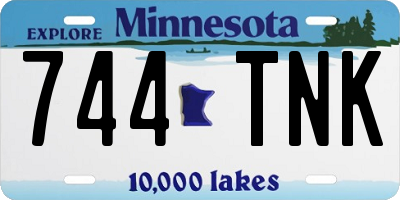 MN license plate 744TNK