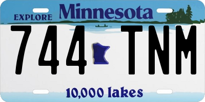 MN license plate 744TNM