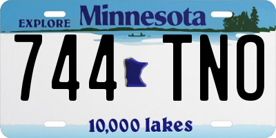 MN license plate 744TNO