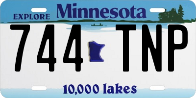 MN license plate 744TNP