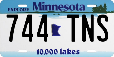 MN license plate 744TNS