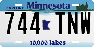 MN license plate 744TNW