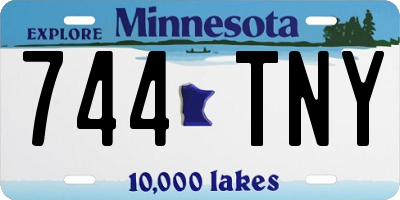 MN license plate 744TNY