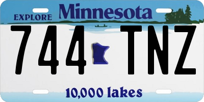MN license plate 744TNZ