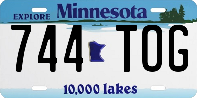 MN license plate 744TOG