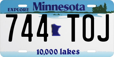 MN license plate 744TOJ