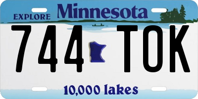 MN license plate 744TOK