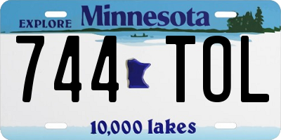 MN license plate 744TOL