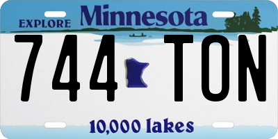 MN license plate 744TON