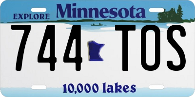 MN license plate 744TOS