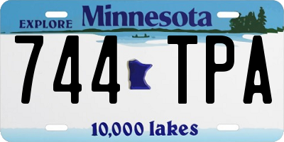 MN license plate 744TPA