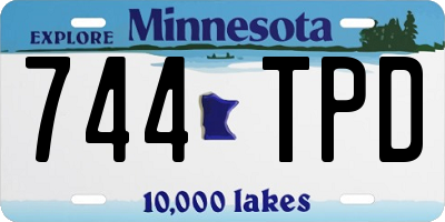 MN license plate 744TPD