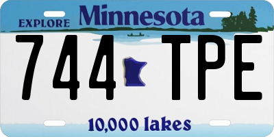 MN license plate 744TPE