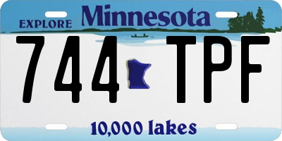 MN license plate 744TPF