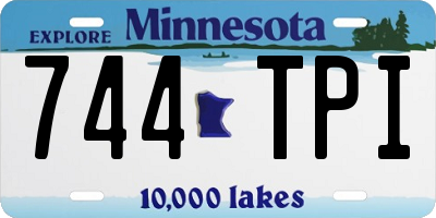 MN license plate 744TPI