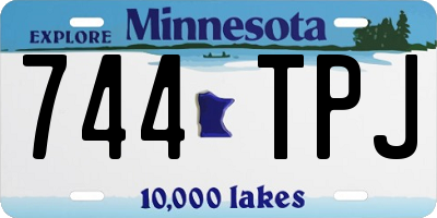 MN license plate 744TPJ