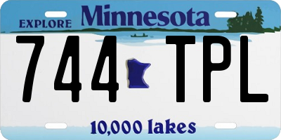MN license plate 744TPL