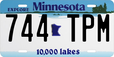MN license plate 744TPM