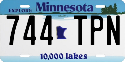 MN license plate 744TPN