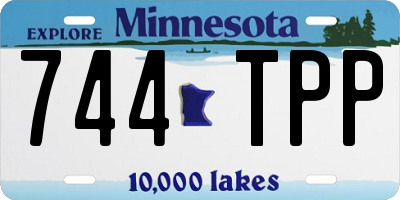 MN license plate 744TPP