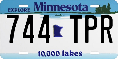 MN license plate 744TPR