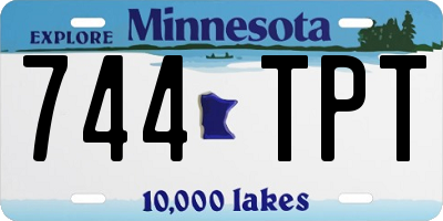 MN license plate 744TPT
