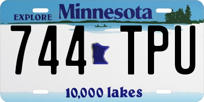 MN license plate 744TPU