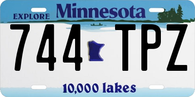 MN license plate 744TPZ