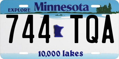 MN license plate 744TQA
