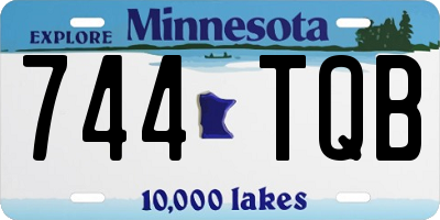 MN license plate 744TQB