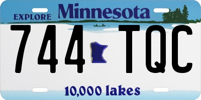 MN license plate 744TQC