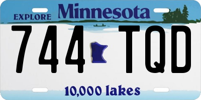 MN license plate 744TQD