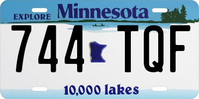 MN license plate 744TQF
