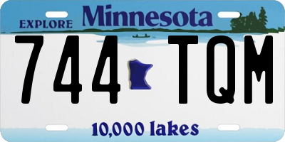 MN license plate 744TQM